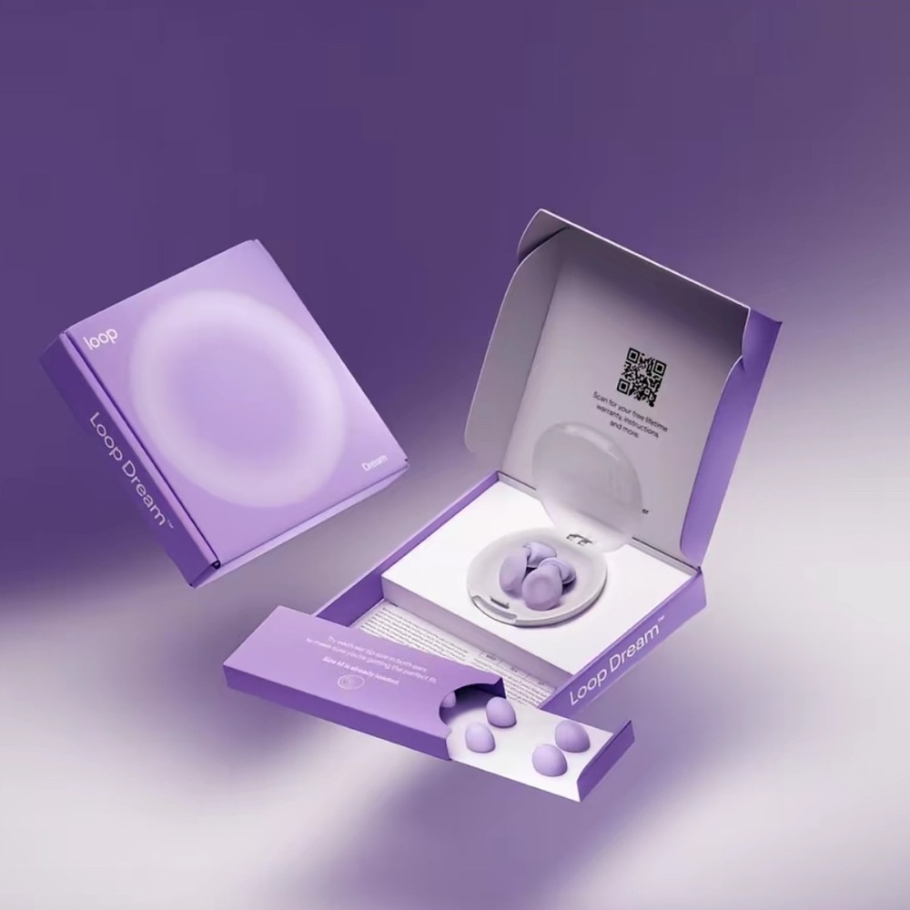 Stylish Purple Earplugs with Case